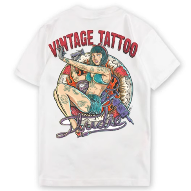 Street Swimwear Tattoo Print Tee V0007