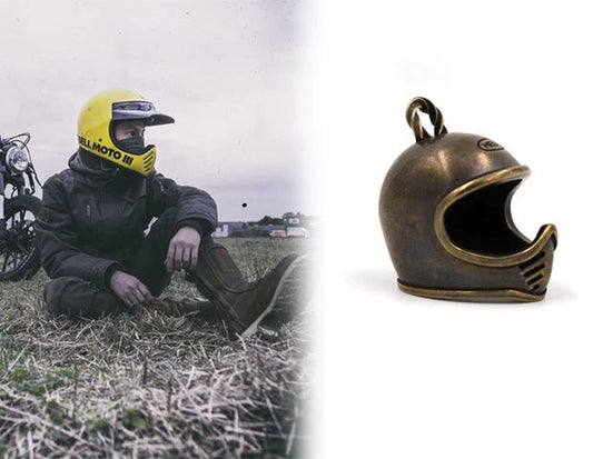 Vintage Copper Moto3 Helmet Keychain V0819