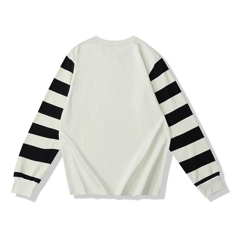 Retro Stripe Long Sleeve Tee V0779