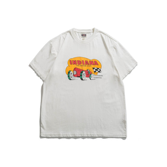 Biker Print Relaxed Tee V0782