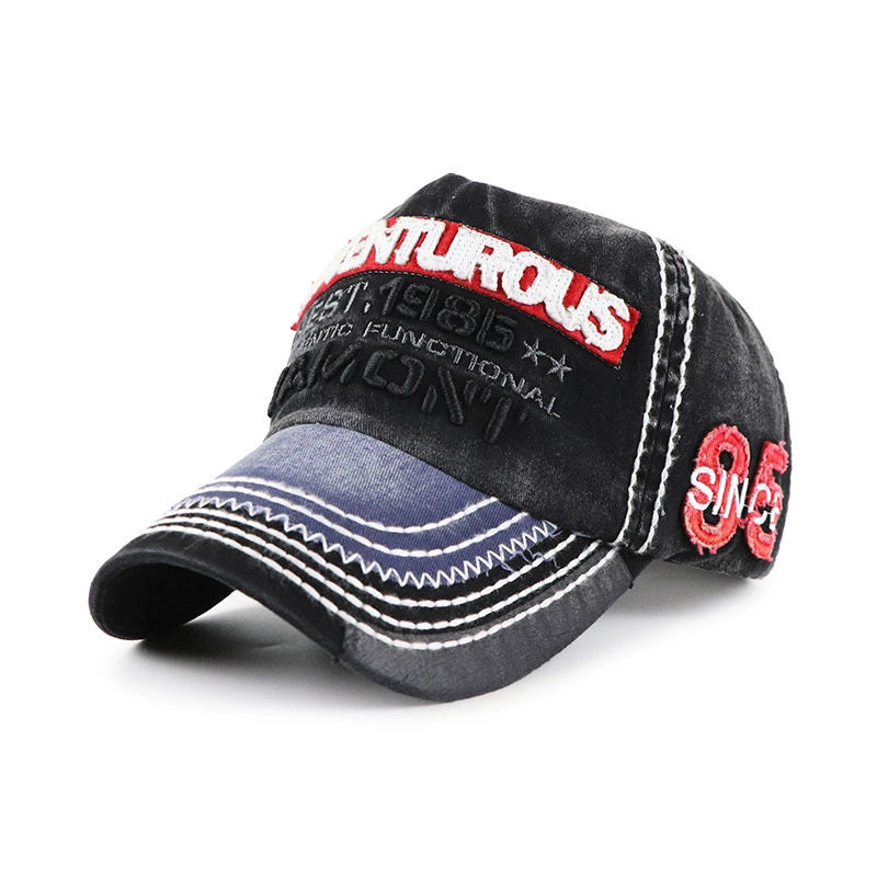Washed retro baseball cap V0585