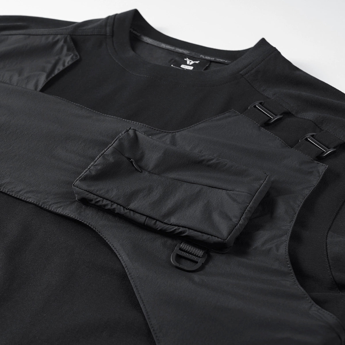 Faux two-piece chest pocket Tee V0601