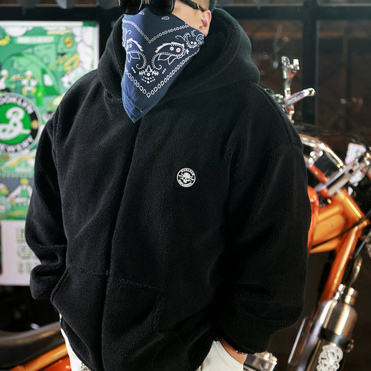 Big size Faux Lambswool Jacket V0813