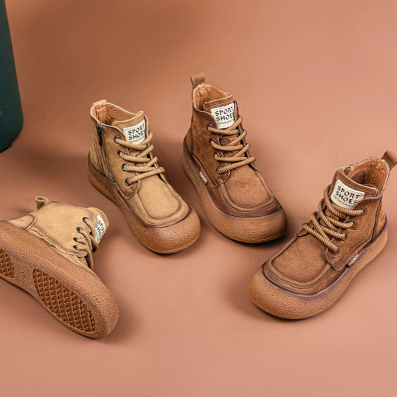 Retro British High-Top Boots V0771