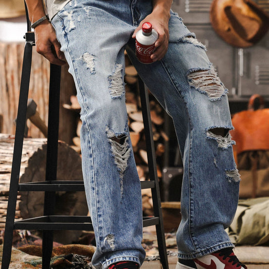 Urban Distressed Loose Jeans V0752