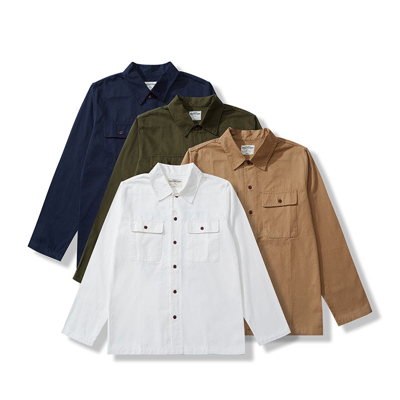 Embroidered Biker Work Shirt V0784