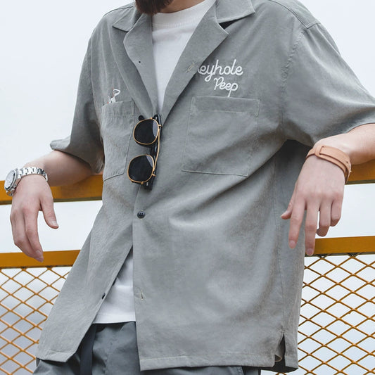 Vintage Peach Skin Velvet Shirt V0727