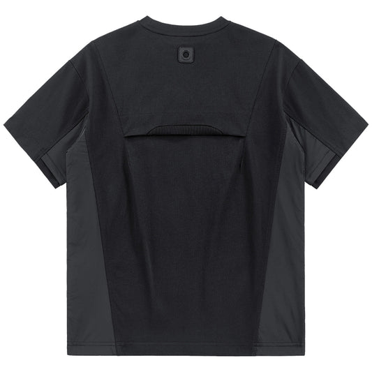 Splicing pocket short sleeve Tee V0588