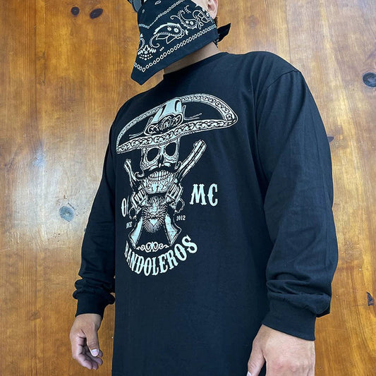 Big size Biker Long Sleeve Tee V0811