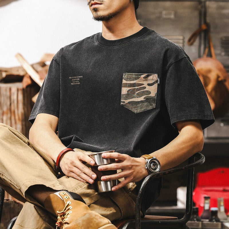 Vintage Wash American Style Tee V0576