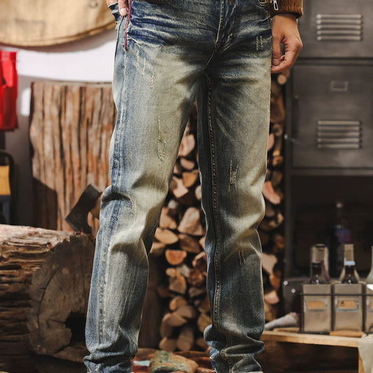 Vintage Slim Straight Jeans V0716