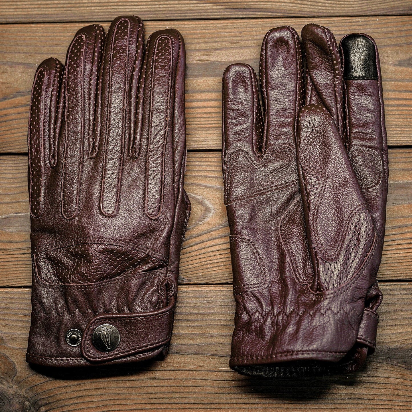 Vintage Touchscreen Riders Gloves V0797