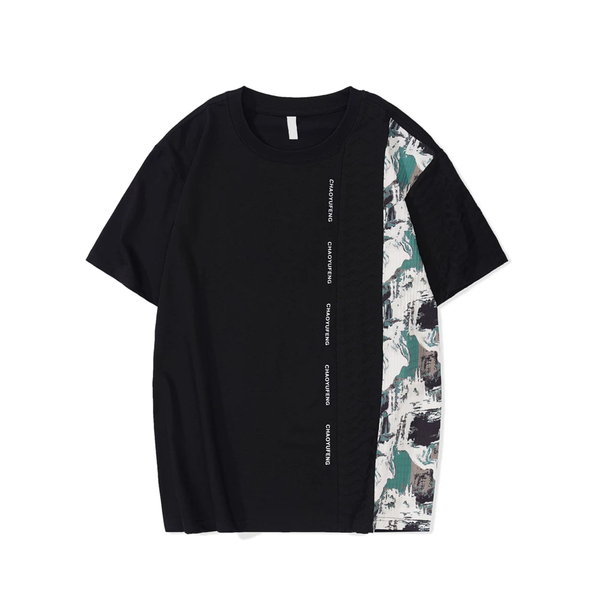 Urban Spliced Cotton T-Shirt V0975