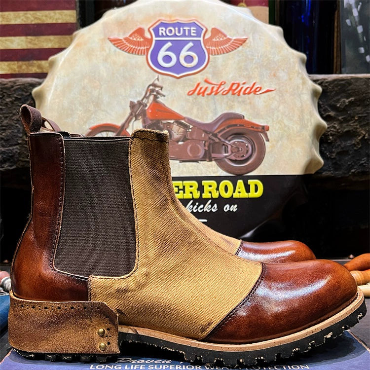 Retro High-Top Chelsea Boots V0806