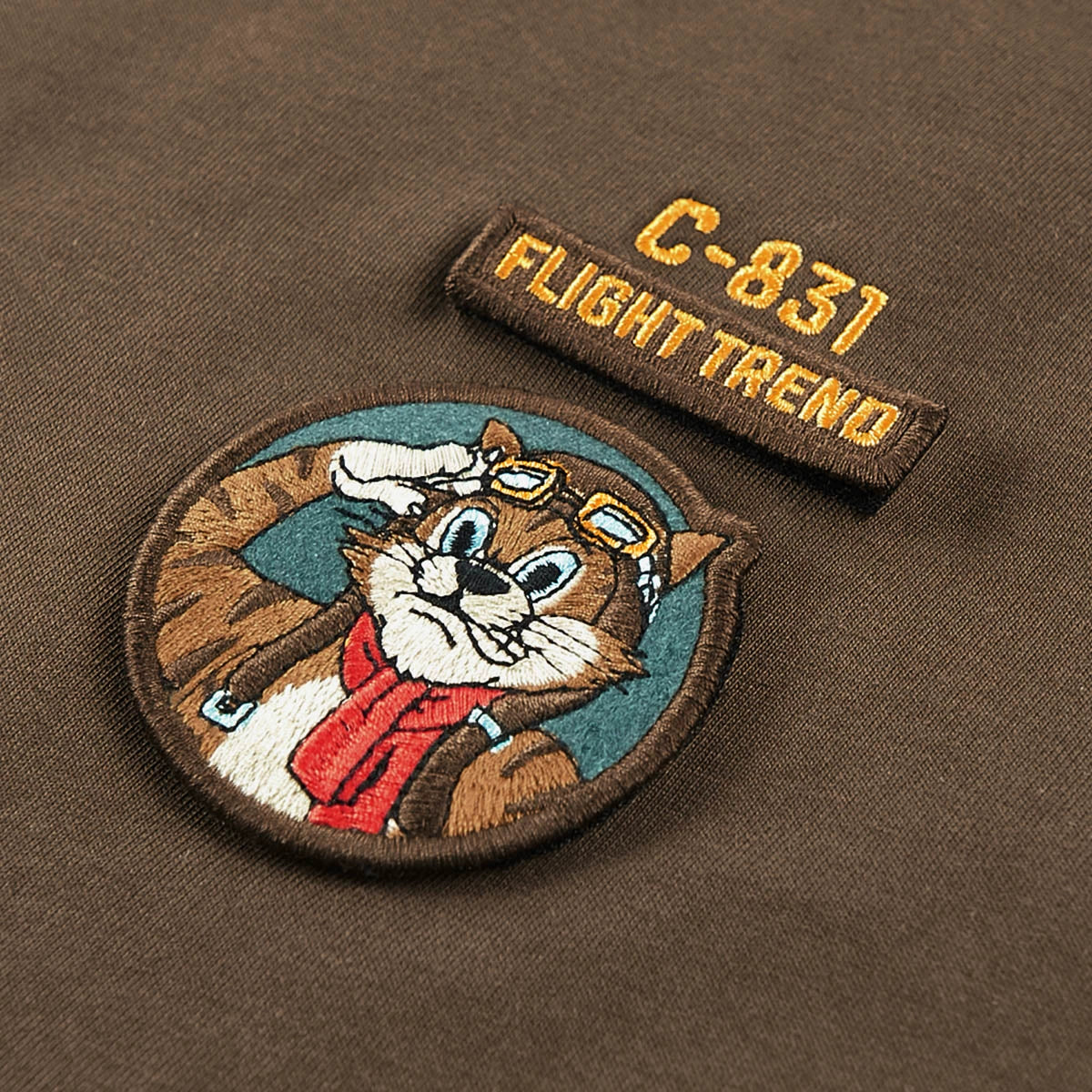 Retro Embroidered Cotton Tee V0604