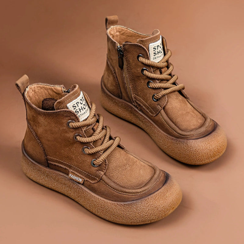 Retro British High-Top Boots V0771