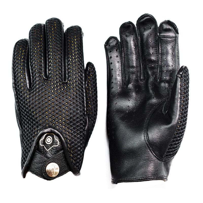 Leather Mesh Riding Gloves V0562