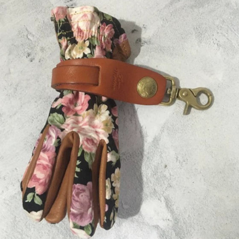 Vintage Biker Glove Clips with Brass Buckle V0565