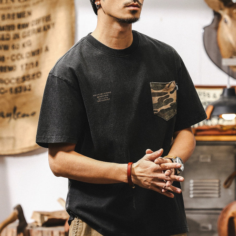 Vintage Wash American Style Tee V0576
