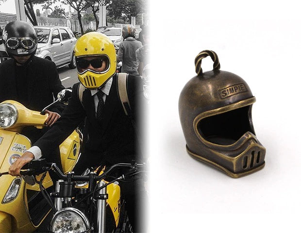 Vintage Copper Moto3 Helmet Keychain V0819