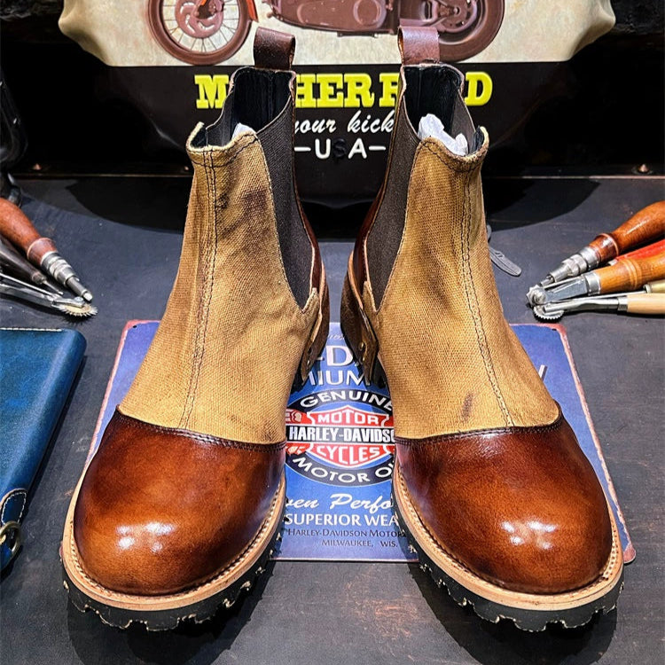 Retro High-Top Chelsea Boots V0806