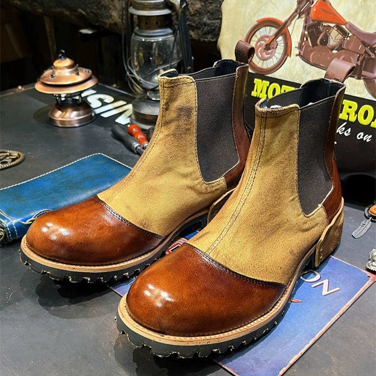 Retro High-Top Chelsea Boots V0806