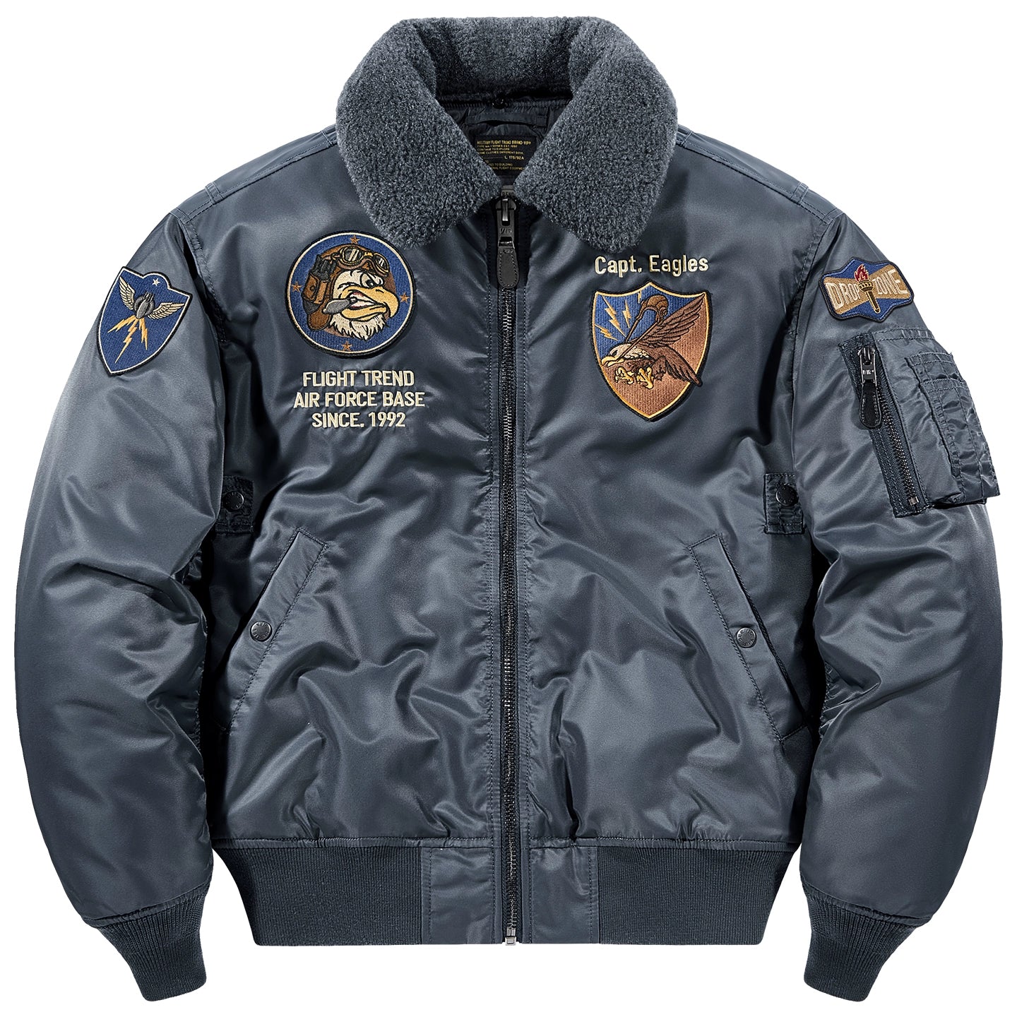 Retro Flight Jacket with Fur Collar V0860 – VELOCITY LABEL