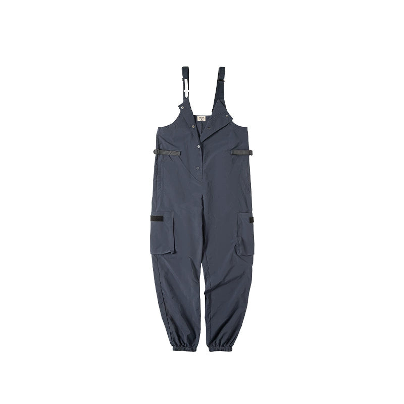 Retro Waterproof Wide-Leg Overalls V0636