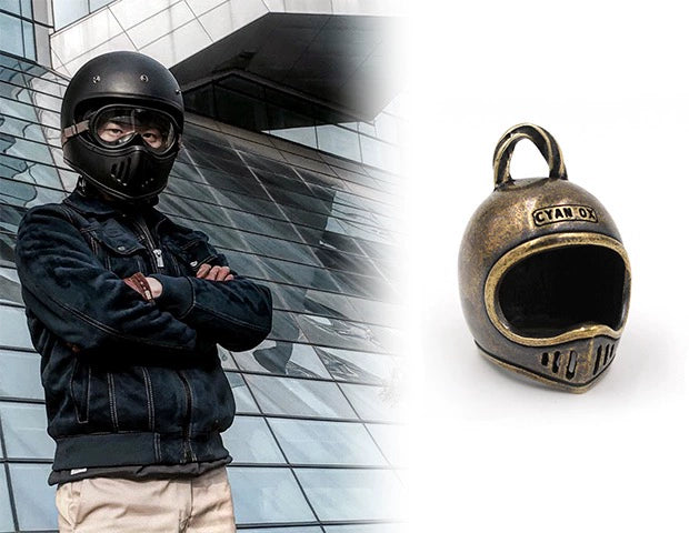 Vintage Copper Moto3 Helmet Keychain V0819