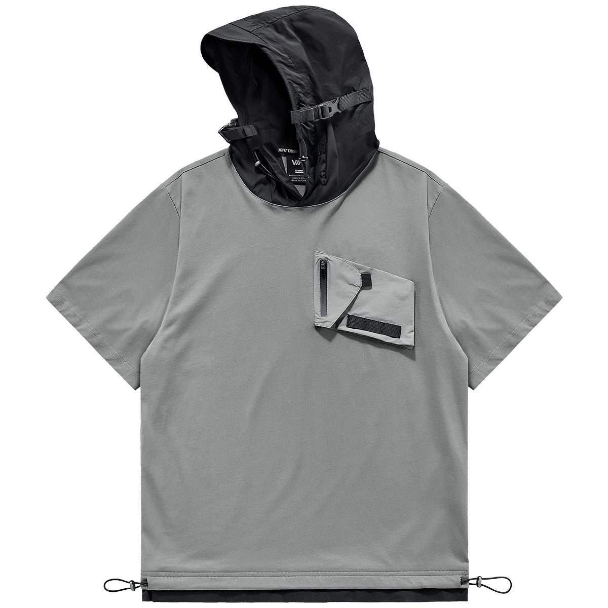Niche Splice Hoodie Tee V0595