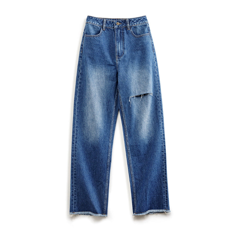 Retro Denim Drape Pants V0637