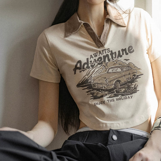 Retro Summer Polo - Spice Girls Biker Tee V0633