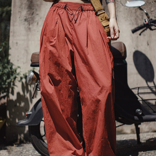 Sunset Orange Paratrooper Pants V0773
