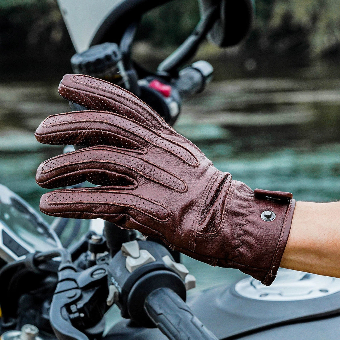 Vintage Touchscreen Riders Gloves V0797