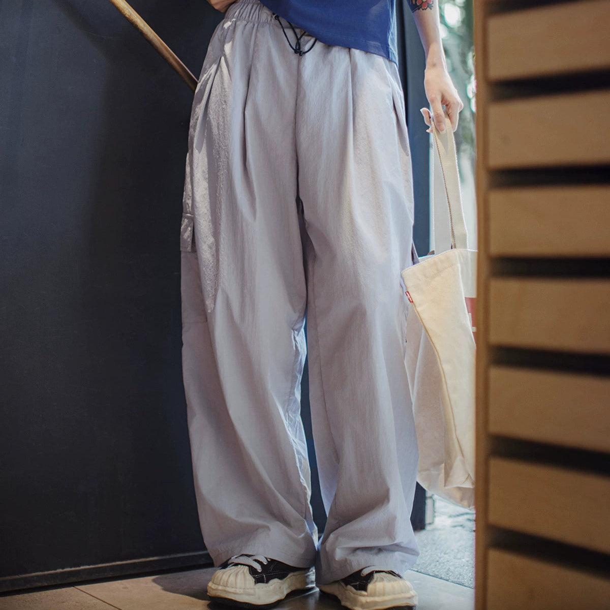 Sunset Orange Paratrooper Pants V0773