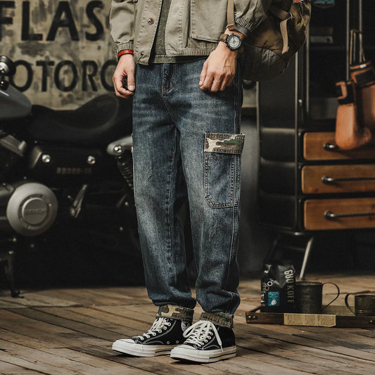 Camouflage Splice Cargo Pants V0972