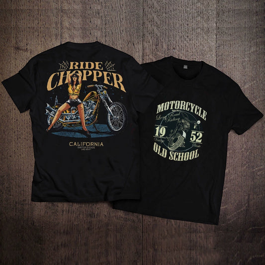 Vintage Biker Oversized Tee V0760