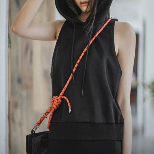 Sleeveless Casual Hoodie Vest V0651