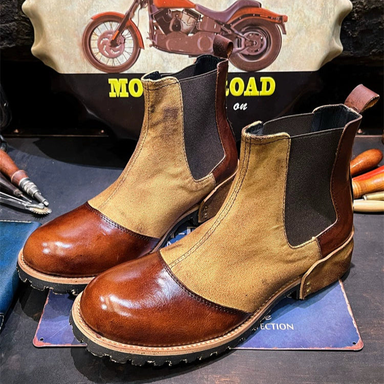 Retro High-Top Chelsea Boots V0806