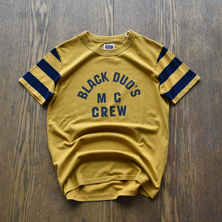 Retro Striped Biker Tee V0781