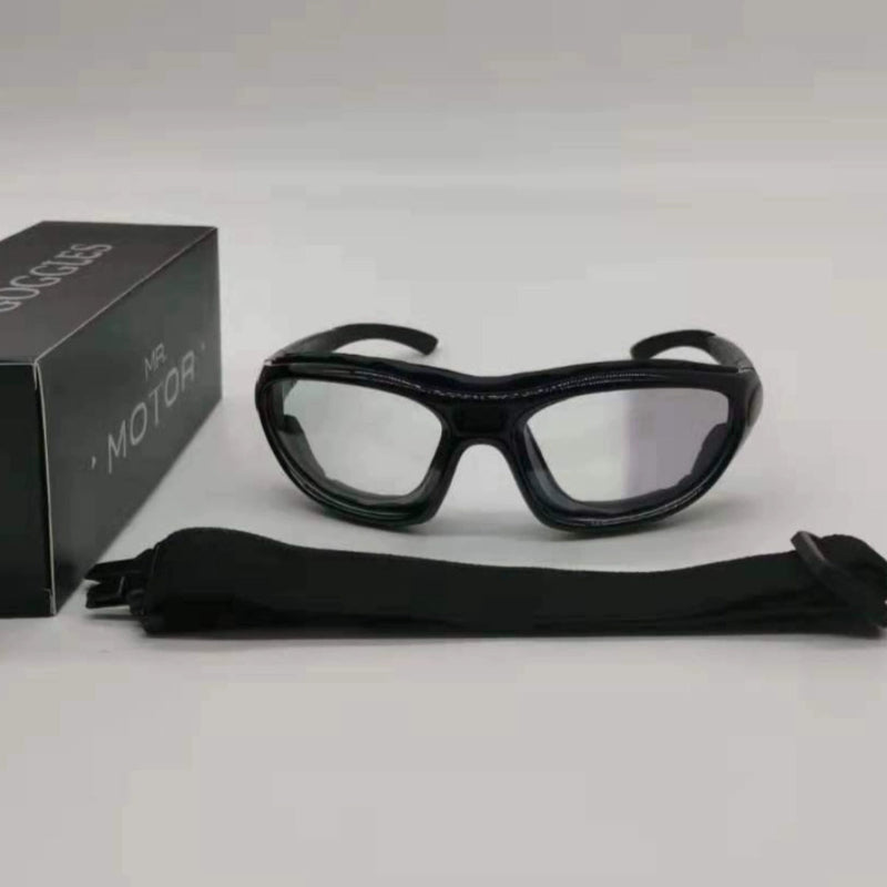 Biker Windshield Goggles with Interchangeable Straps V0566