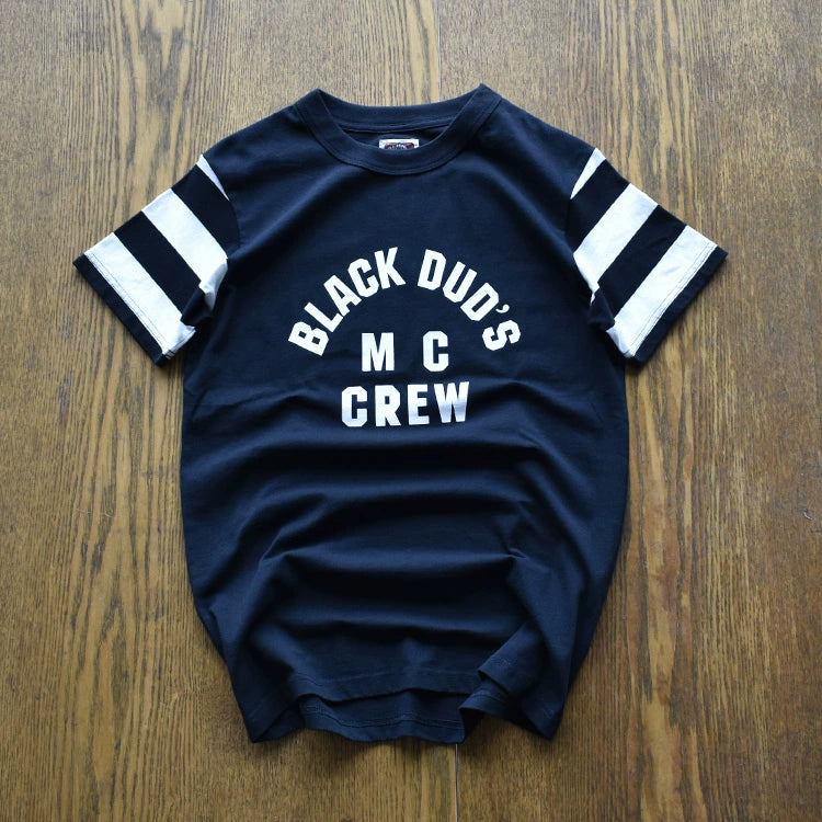 Retro Striped Biker Tee V0781