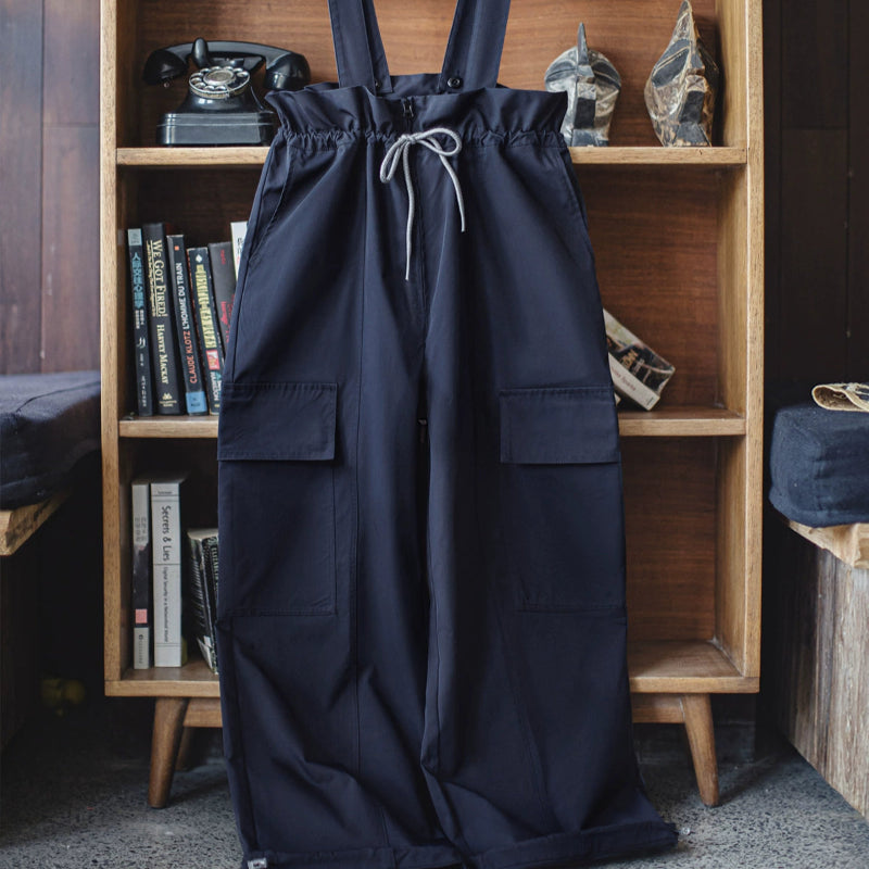 Retro Drawstring Casual Trousers with Pockets V0638