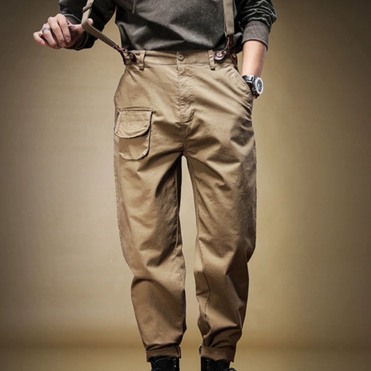 Vintage Suspenders Biker Pants Z0705