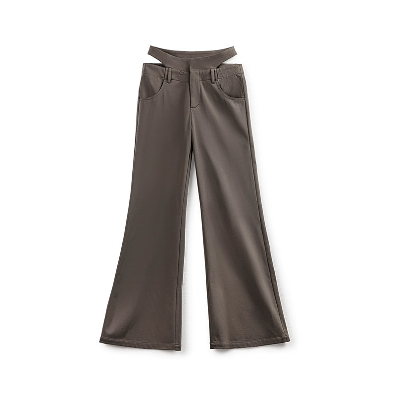Chic Hollow-Waist Micro Pants V0645
