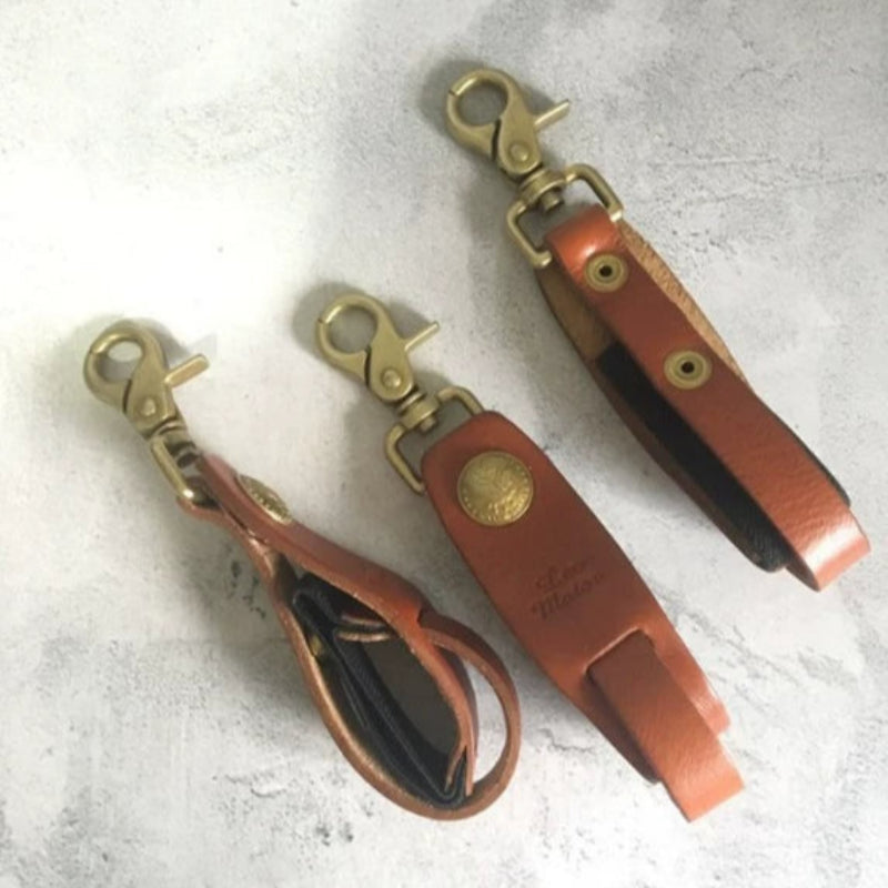 Vintage Biker Glove Clips with Brass Buckle V0565