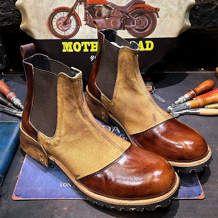 Retro High-Top Chelsea Boots V0806