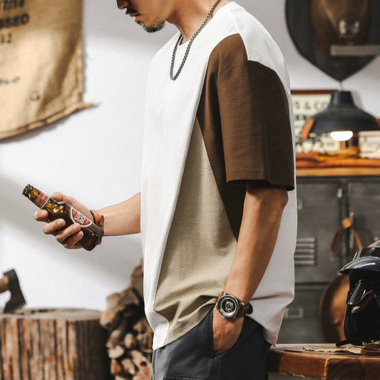 American Retro Patchwork Tee V0580