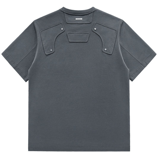 Rivet-Detail Heavy Cotton Tee V0610