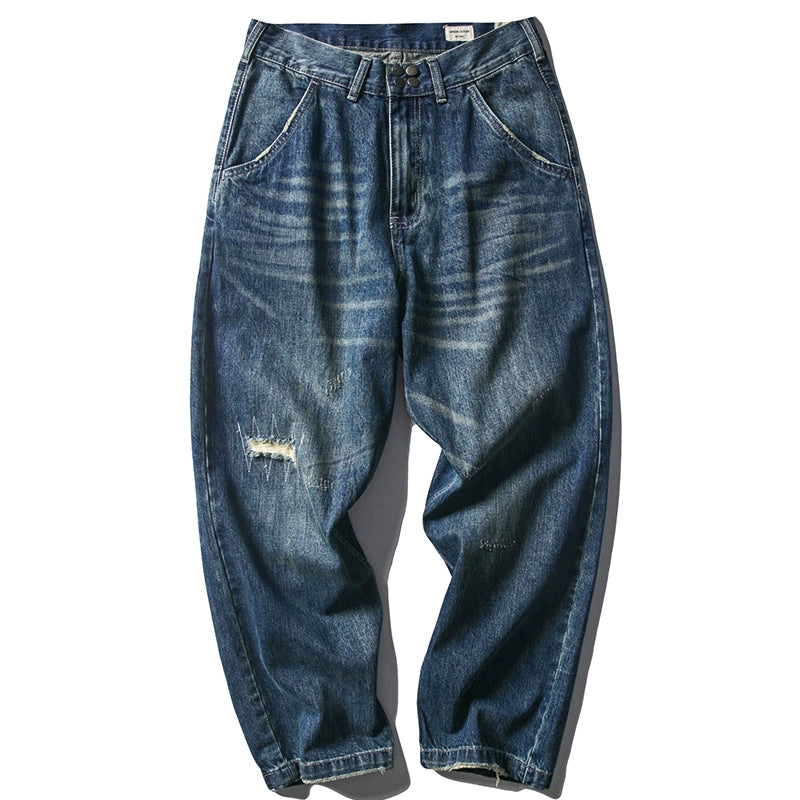 Retro Knife Cut Jeans V0769